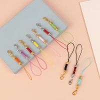 10Pcs/set Colorful Rope Keychain Mobile Phone Strap DIY Keyring Pendant With Lobster Clasp Lanyard Phone Strap Phone Decoration Phone Charms