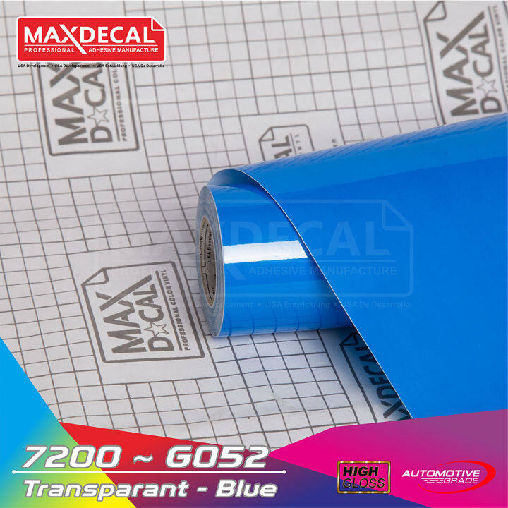 Sticker Stiker Scotlait Maxdecal 7200 G052 Transparan Blue 45 X 15