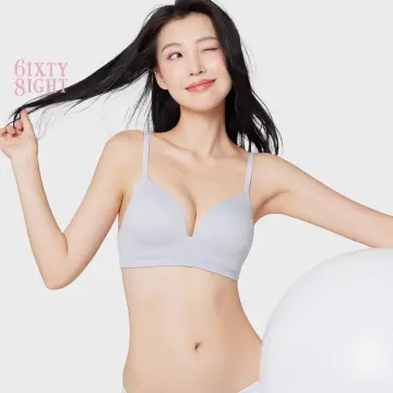6IXTY8IGHT KONI,Comfort Circular Knit Wireless Bralette Racerback style for  Woman Girl Lingerie Removable pads BR13231