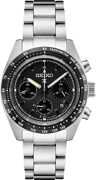 Seiko Prospex Speedtimer Solar Chronograph Black Dial Men's Watch ...