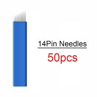 Microblading Needles for Permanent Makeup Supplies Manual Eyebrow Blades Blades For Eyebrows Make up 50pcs/lot 0.2mm 14Pin