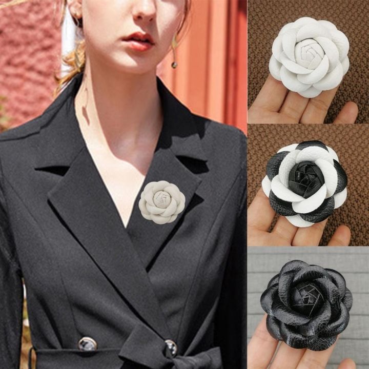 Retro Cloth Art Camellia Flower Brooch Pearl Tassel Fabric, 58% OFF