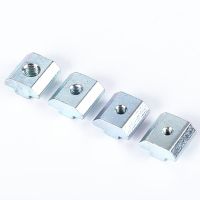 ♟ 50pcs 40-M4 T sliding nut T-track hammer slide nut Square Block Nut M4 Nuts for 4040 series Aluminum profile Fasten connector