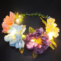 Holiday Headwear Headband Show Headwear Hairband Warm White Headlamp Garland Hawaiian Photo Accessories Sennu Wreath