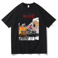 Okay He Pills Up Capybaras Graphic Print Cotton T Shirts Funny Tshirt Mens Tshirt 100% cotton T-shirt
