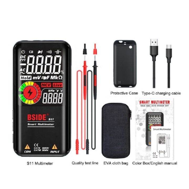 BSIDE S11/S10 Digital Smart Multimeter 9999 Counts Smart Multimetro DC ...