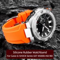 สายนาฬิกาข้อมือซิลิโคนสำหรับเหมาะกับเหมาะกับซีรีส์ Fo Casio GST-B500D /Ad/bd กันน้ำปรับเปลี่ยนสายสายรัดนาฬิกาข้อมือ Ruer