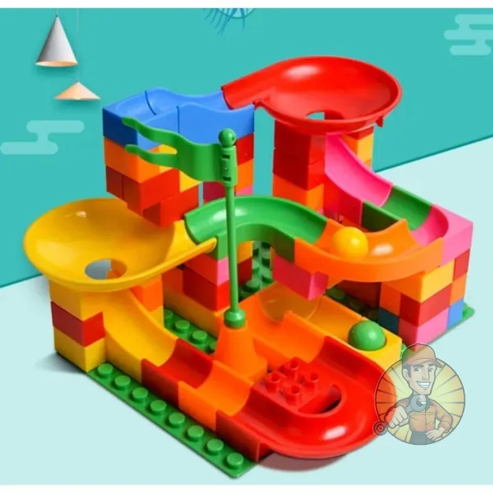 Construction Marble Race Run Maze Balls Rail Track Crazy Happy Kids Toy