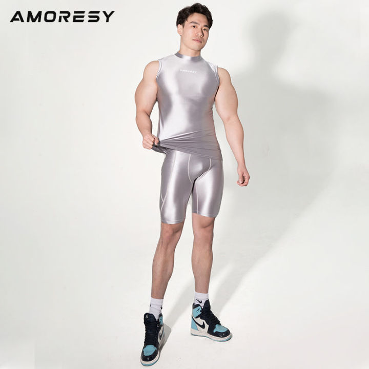 amoresy-poseidon-ซีรีส์ฟิตเนสยืดหยุ่นวิ่งเสื้อผ้าฟิตเนสรัดรูปเสื้อกั๊กกีฬาที่เย็นและเนียน