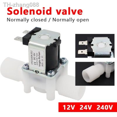 1PC Plastic 12V 24V 220V Electric Magnetic Water Control Valve Solenoid Valve Switch Normally Closed 1/2