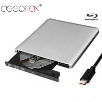 Deepfox Aluminium Type C Blu-Ray Drive Bluray Burner BD-RE CDDVD RW Writer Play USB 3.1 Blu-ray Disc For Laptop Notebook