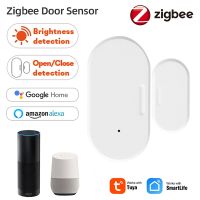 【LZ】□♗  Tuya Zigbee 3.0 Smart Door   Window Sensor Open Close Alarm Built-in Brightness/Luminance Detector Works with Alexa Google Home