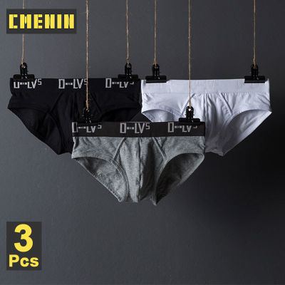 3Pcs Fashion Men Underwear Briefs 3 Color Cotton Breathable Sexy Underpants Lingeries For Male Panties OR209