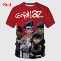 Hot Sale New Cartoon Gorillaz 3d Printing T-shirt Men And Women Casual Fashion Hip-hop Cool Round Neck Short Sleeve Shirt comfortable