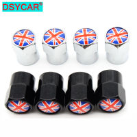 DSYCAR 4 ชิ้นอลูมิเนียม/ทองแดง England British National Flag ยางวาล์ว Stem Cap ยางล้อ Stem Air Valve caps สำหรับรถยนต์-ttlg4809