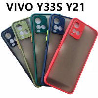 Case VIVO Y21 เคสโทรศัพท์ วีโว่ Vivo Y21 เคสกันกระแทก ปุ่มสีผิวด้าน