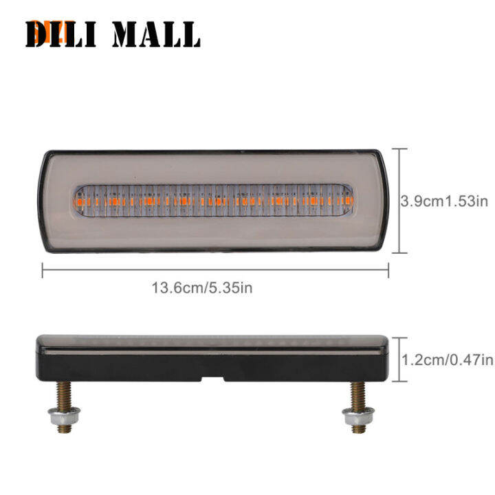 2ชิ้น40smd-led-rv-รถพ่วงหยุดไหลสัญญาณไฟเลี้ยวเบรคไฟท้ายด้านหลังบาร์ไฟหน้ารถ-ip67กันน้ำ