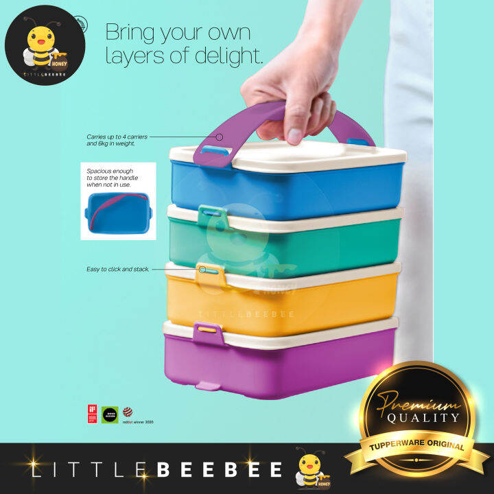 Tupperware Click To Go with Handle / Lunch Box Lazada
