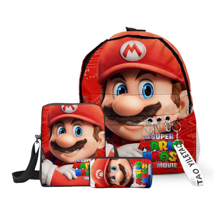 mario-3d-super-mario-brothers-three-piece-school-bag-student-backpack-backpack-shoulder-bag-pencil-case-childrens-gifts