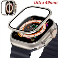 Metal Bumper Tempered Glass For Apple Watch Ultra 49mm Accessories Screen Protector Anti-Scratch HD Full Film iWatch Ultra 49 mm