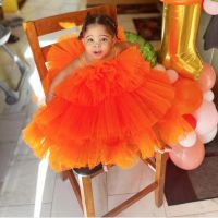 ❣✺ Orange Children Tulle Skirt