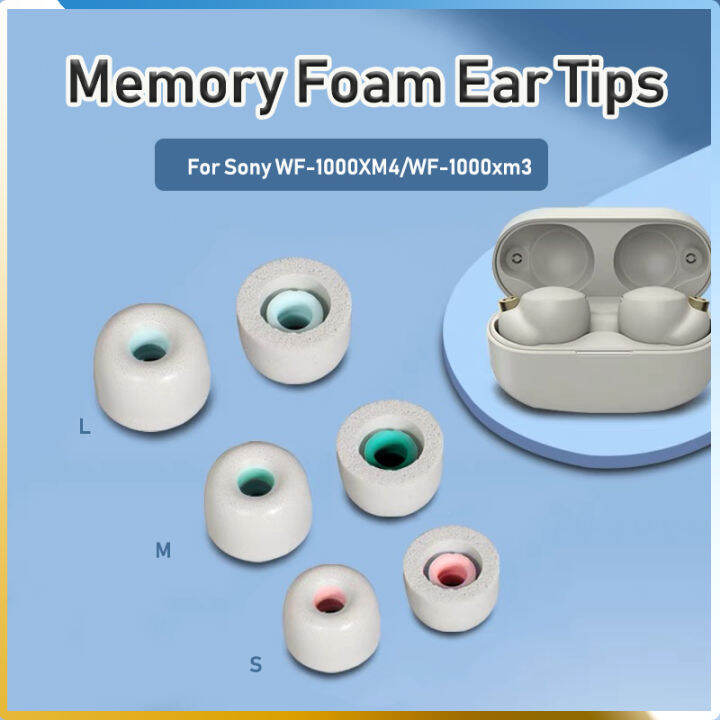 For Sony WF1000XM4 WF1000XM3 Memory Foam Earbud Tips Noise Reducing