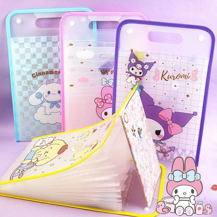 Sanrio Exam Papers Folder 12 Grids Portable A4 File Folder Document Bag ...