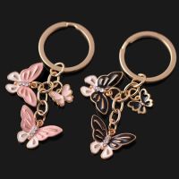 Fashion Butterfly Keychains For Women Cute Car Lovely Key Chain Friend Pendant Holder Charm Bag Accessories Jewelry Gifts Key Chains