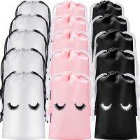 50Pcs Eyelash Aftercare กระเป๋า Reusable Drawstring Lash Extension กระเป๋า Toiletry กระเป๋ากันน้ำแต่งหน้า Travel Cosmetic Case