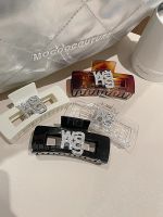 Correct Version classic wang letter full diamond square barrette chic flashing hair accessories