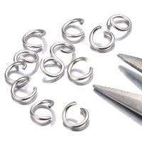 200pcs/Lot 3/4/5/6/7/8/10mm stainless steel DIY Jewelry Findings Open Single Loops Jump Rings Split Ring for jewelry making