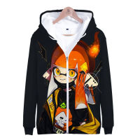 Splatoon 3 Zipper Sweatshirt Unisex แขนยาวผู้หญิงผู้ชาย Hoodie Harajuku Streetwear 2022เกมใหม่3D Clothes