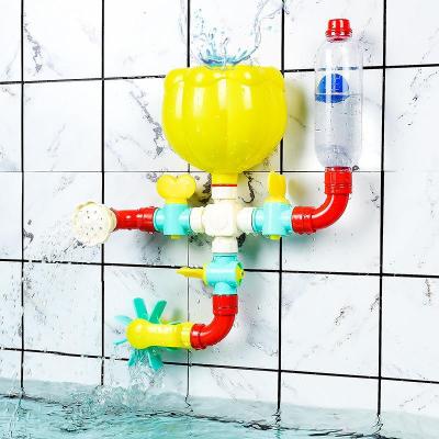 QWZ New DIY Montessori Children Bath Toys Water Spray Rotating Water Jet Game Bathtub Toy For 1 To 4 Year Old Baby Kids Gift