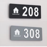 Welcome Home Luminous Night Light Plates  with Your Custom Number  Text  Color &amp; Font Choice Fluorescent Sign Design 12 Colors Wall Stickers Decals