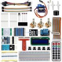 Raspberry Pi 3ชุดสตาร์ทเตอร์บอร์ดทดลอง1602โมดูล LCD SG90ตัวต้านทานรีเลย์แอลอีดีสายจัมพ์ Extension Board GPIO