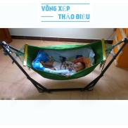 Siêu Rẻ Võng Xếp Em Bé  khung+lưới+bao võng Võng Xếp Thảo Điều