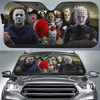 Horror Movie Car SunShade Jason Voorhees   Freddy Krueger  Pennywise Car SunShade Horror Movie Characters Sunshades