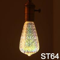 หลอด G95 E27หลอด ST64 G125 LED 220V 3D หลอดไส้ตกแต่ง G80แบบเอดิสันสำหรับวันหยุดหลอดไส้ A60หลอดไฟ110V