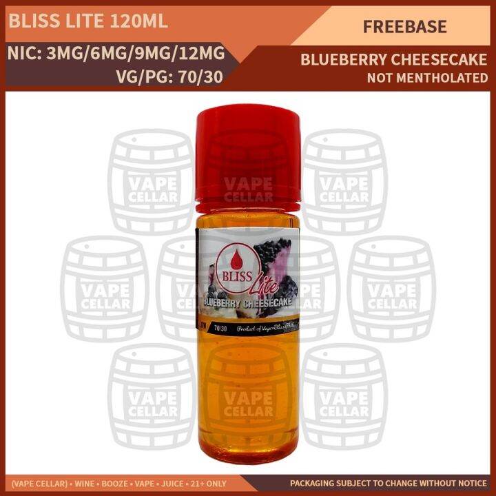 Bliss Lite 120ML Blueberry Cheesecake (3 MG 6 MG 9 MG 12 MG) [ 002