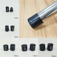 10PCS Black Rubber Chair Table Feet Stick Pipe Tubing End Cover Caps Insert Plug Cover Furniture Floor Protector 6mm 28mm