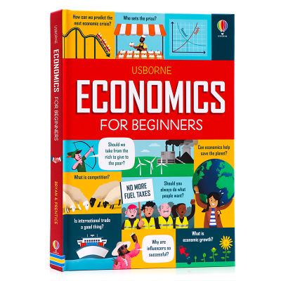 Usbornes original English book on economics for beginners read popular science books on economics for young people exquisite illustrations and information charts