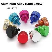 5Pcs 6#-32*6 Aluminum Alloy Knurled Thumb Screws  Computer Case Side Panel Hard Disk Hand Screw Nails Screws  Fasteners