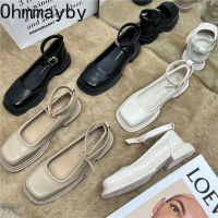 Design Mary Jane Shoes Womens Shoes Casual Women Thick Sole Heels Ankle Buckle Shoes Elegant Ladies Shallow Single Shoes