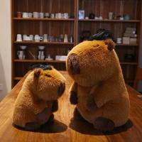 Capybara Plushie Lovely Soft Stuffed Capybara Wild Animals Crawling Capybara Stuffed Toys Unique Plushie Toys Model Dolls famous