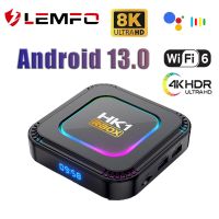 กล่องสมาร์ททีวี LEMFO HK1 RBOX K8 13 8K กล่องทีวี RGB ไฟ4GB 128GB Wifi6 RK3528 Wifi คู่2023 PK 12 6K