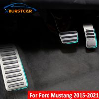 Xburstcar Auto Gas Brake Footrest Pedal Cover for Ford Mustang 2015 2016 2017 2018 2019 2020 2021 Car Pedals Pad Accessories