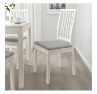 Chair dining upholstered sit comfortably, light grey size 45x51x95 cm.