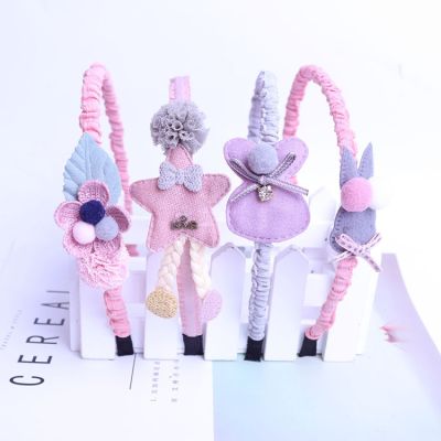 ◎⊙❆ Childrens headdress hair hoop hand-woven flower headband Korean version of the exquisite little princess head flower pupil hair