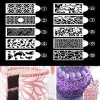 แม่แบบสำหรับตกแต่งลูกไม้สเปรย์ดอกไม้พลาสติกของขวัญ SNJVB1870ลายฉลุสำหรับเค้กแบบใช้ซ้ำได้