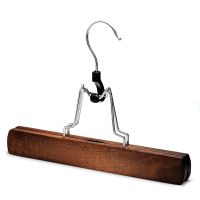 Wooden Pants Skirt Hanger Storage Organizer Rack Non Slip Trouser Hanger for Pants Wardrobes Multifunction Wood Hair Clamp